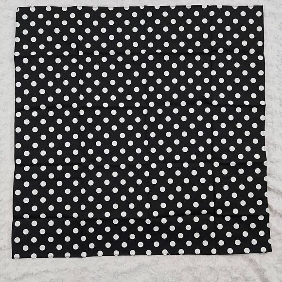 Lemlem Bandana purse or body Scarf Black and White Polka Dot Print - Picture 1 of 3